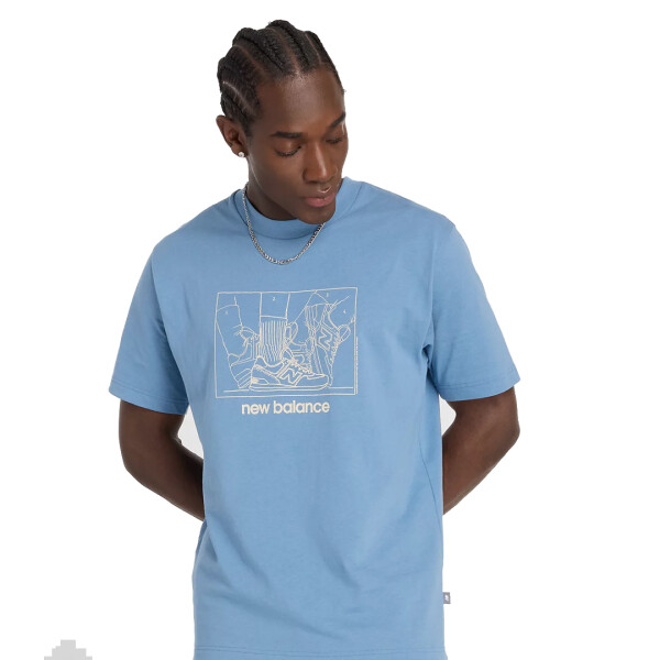 ATHLETICS RELAED TSHIRT - NEW BALANCE AZUL