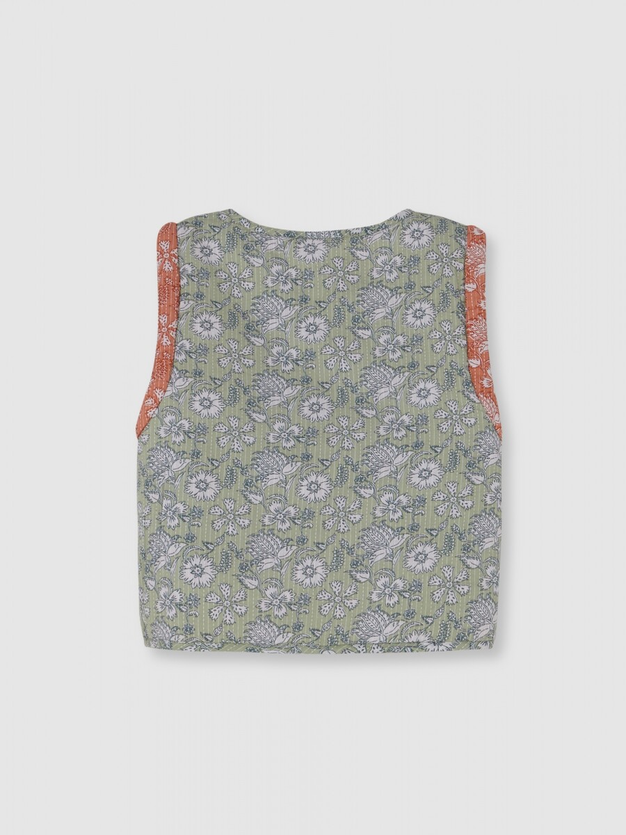 Chaleco Reversible Acolchado Rosa