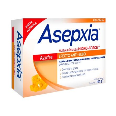 ASEPXIA JABÓN AZUFRE EFECTO ANTI-SEBO 100gr ASEPXIA JABÓN AZUFRE EFECTO ANTI-SEBO 100gr