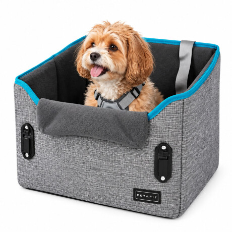 Bolso Transportador Auto Grande Mascotas C/Correa Ajustable Turquesa