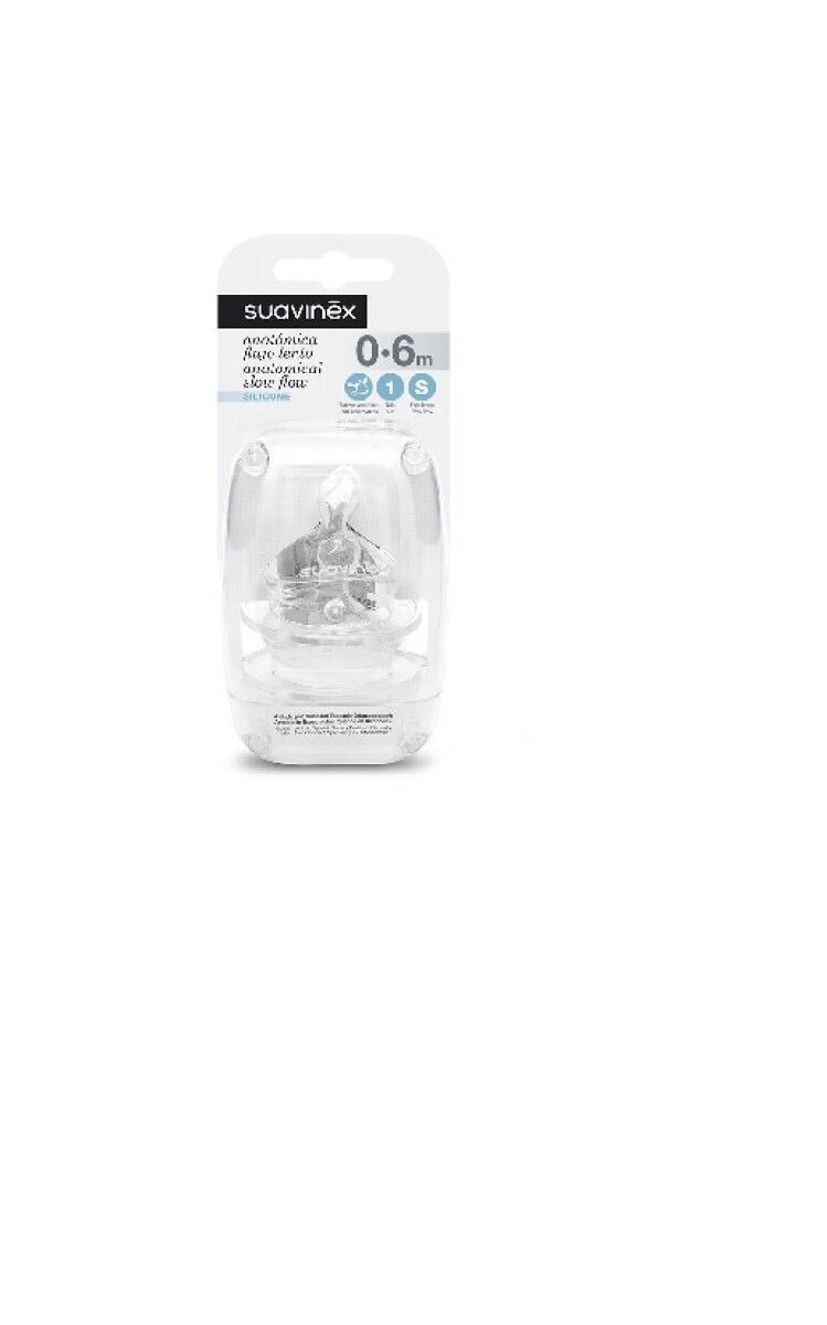 Set Tetina Anatómica Suavinex - Talle 0 a 6 M Flujo S 