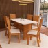 Conjunto Comedor Evora 6 Silla freijo | off white Conjunto Comedor Evora 6 Silla freijo | off white