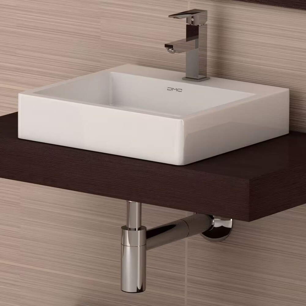 Bacha de apoyo rectangular 33x29 cm c/mesa Blanca Brillo Dmc Bacha De Apoyo Rectangular 33x29 Cm C/mesa Blanca Brillo Dmc