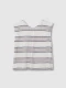 Blusa De Gasa Con Rayas Azul