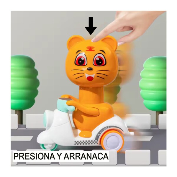 Juguete Interactivo Animales Moto A Fricción Infantil Niños Variante Modelo Vaca Verde Agua
