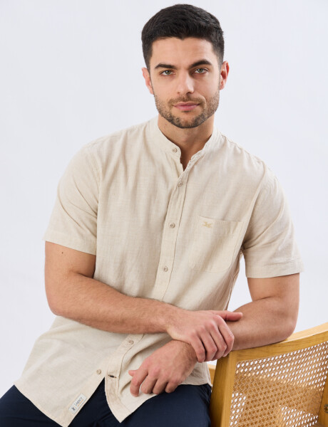 CAMISA DE LINO CUELLO MAO Arena