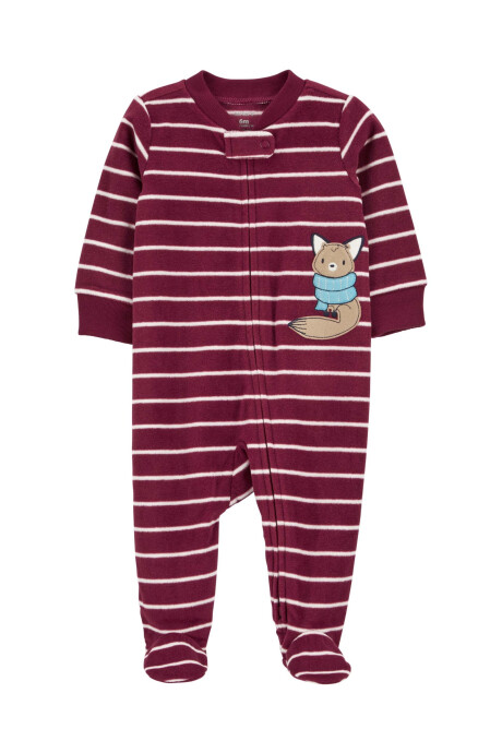 Pijama una pieza de micropolar, con pie, estampa zorro Pijama una pieza de micropolar, con pie, estampa zorro