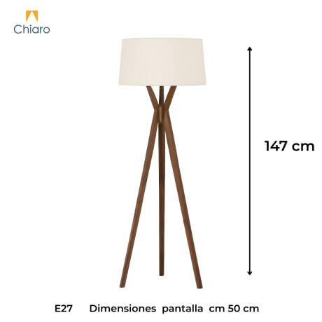 Luminaria de pie pantalla natural y madera E27 147cm Luminaria de pie pantalla natural y madera E27 147cm