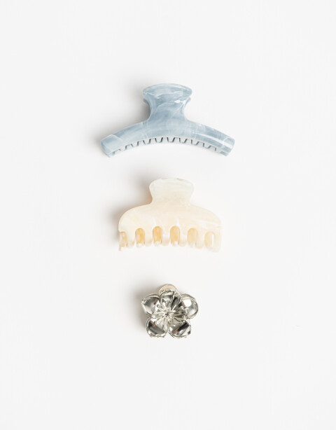 Broches Sets Acrilico Set De 2 Broches Maxi. - Combinacion Bicolor