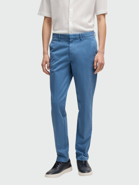 Hugo Boss - Pantalones de algodón elastizado, KANE Celeste