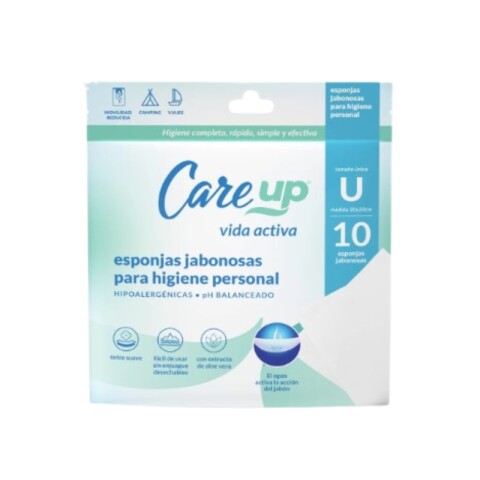 Care up esponjas jabonosas 20cmx20cm x10U Care up esponjas jabonosas 20cmx20cm x10U