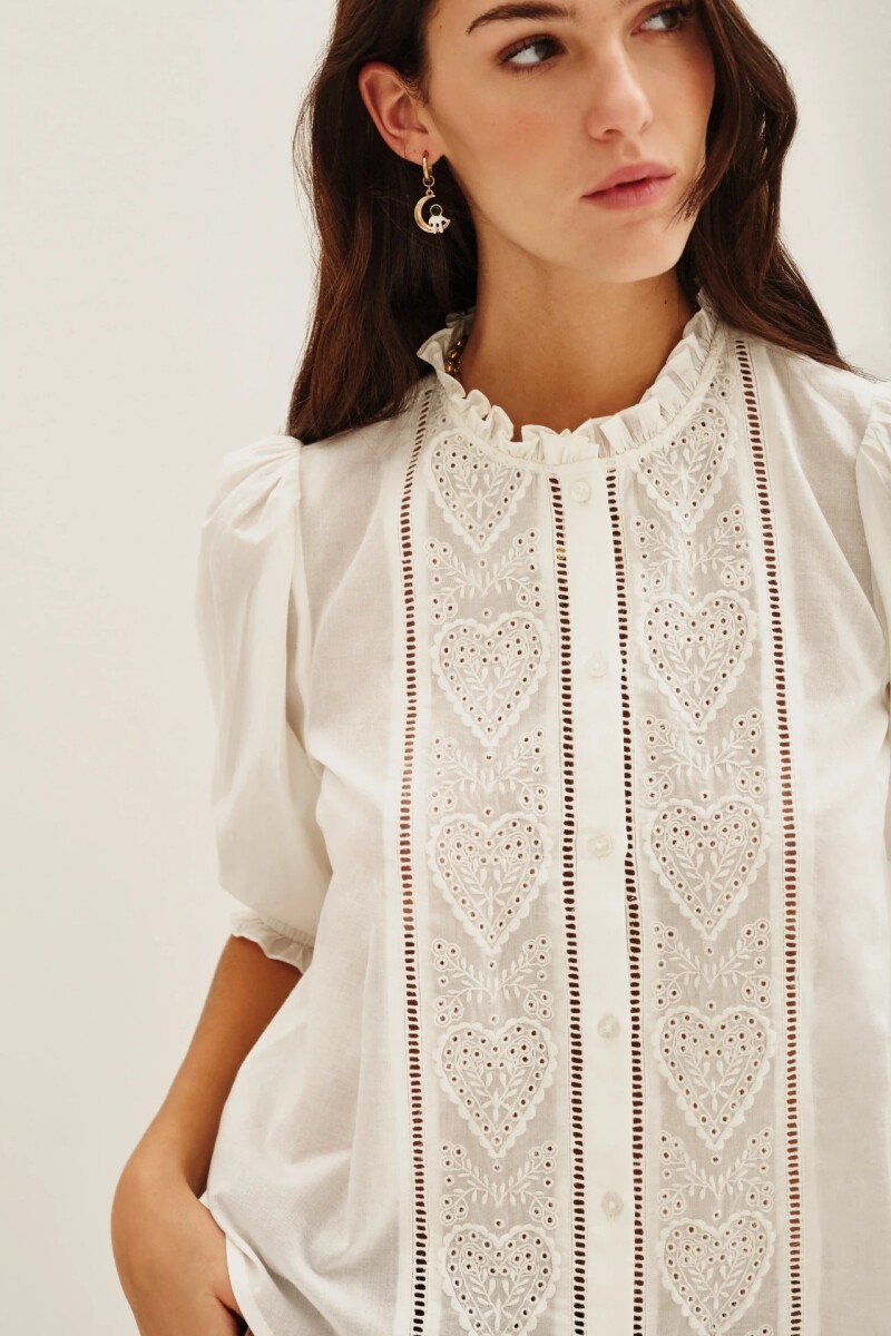 Camisa Hearts Crudo