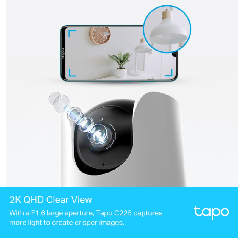 Cámara De Seguridad Tp-Link Tapo C225 Interior Visión Nocturna 2K 360° Cámara De Seguridad Tp-Link Tapo C225 Interior Visión Nocturna 2K 360°