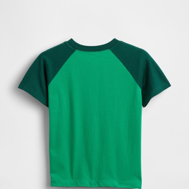V-FRCH SS LOGO GRPH RAGLAN T GALLANT GREEN
