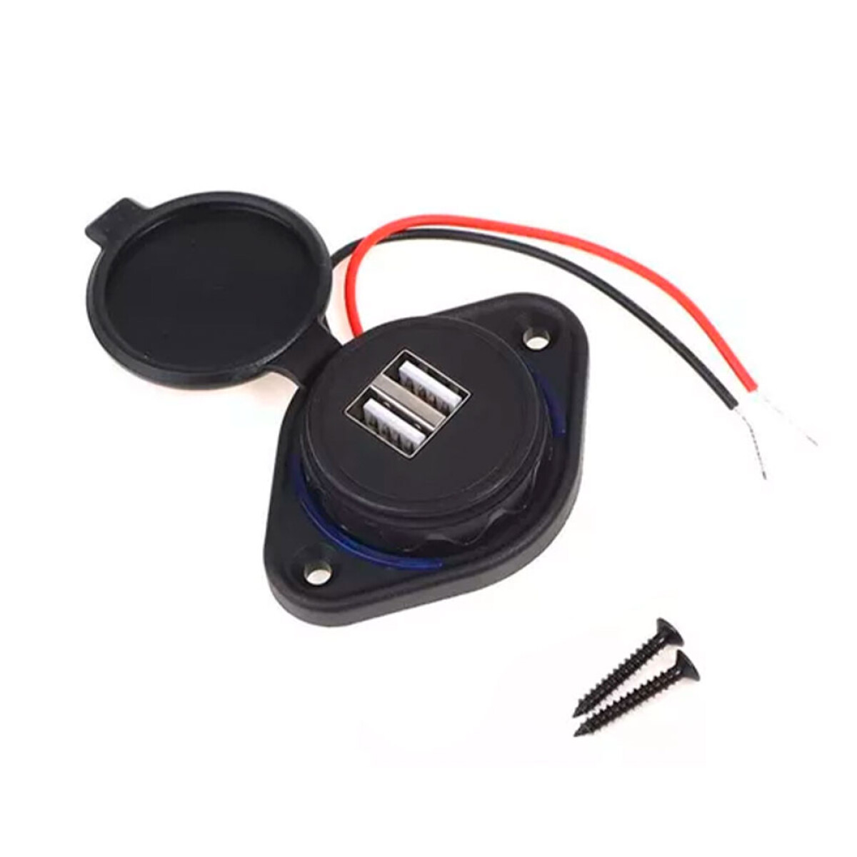 ACCESORIO INTERIOR - ENCHUFE CARGA USB PARA PANEL 2 PUERTOS 12-24V 3.1A - 