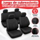 Juego de cubre asiento para autos en cuero ecológico NEGRO