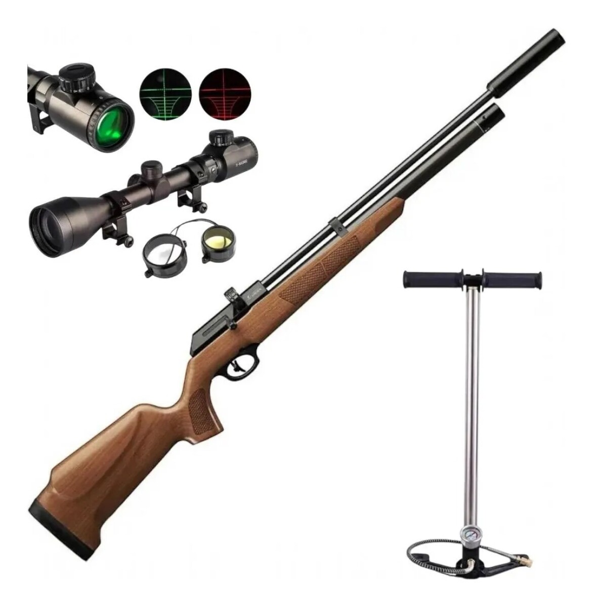 Rifle Chumbera PCP PR900 Gen 3 Calibre 6.35 mm + Mira + Inflador. 