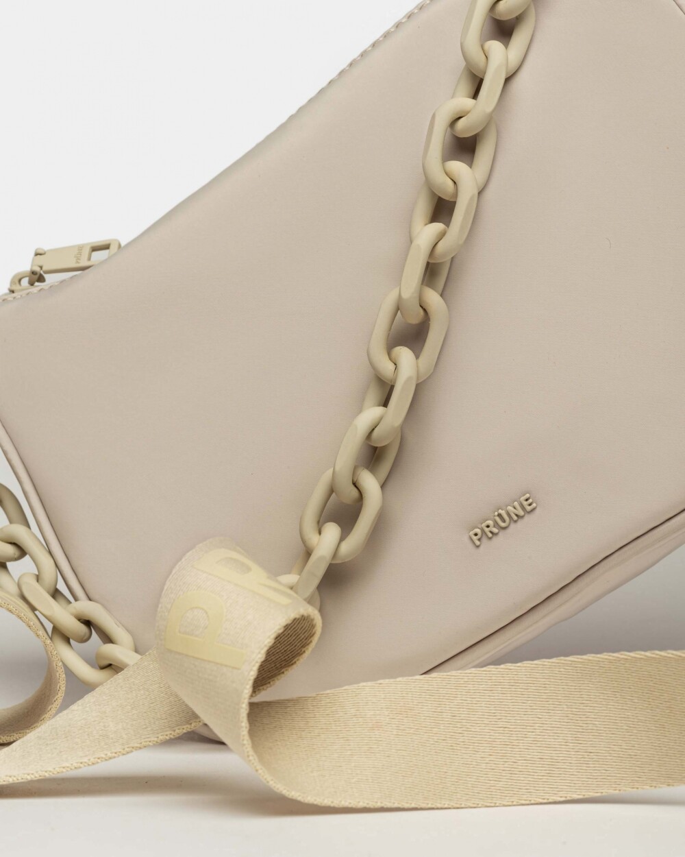 Cartera Mila Efecto Cuero Natural Natural