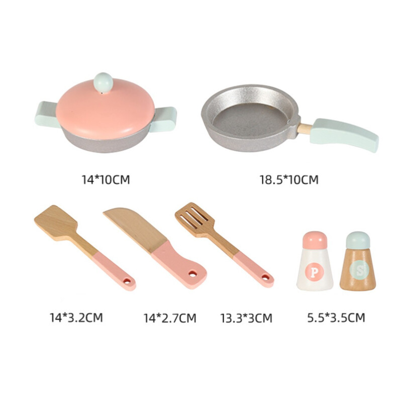 Cocina infantil de madera clásica Pastel