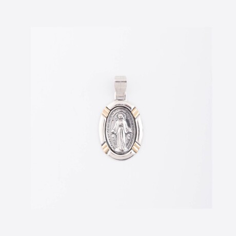 Dije Virgen Milagrosa N°1 - Plata y Oro Dije Virgen Milagrosa N°1 - Plata y Oro