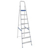 Escalera de aluminio tijera Mor 5106 plateado/azul Escalera De Aluminio Tijera Mor 5106 Plateado/azul