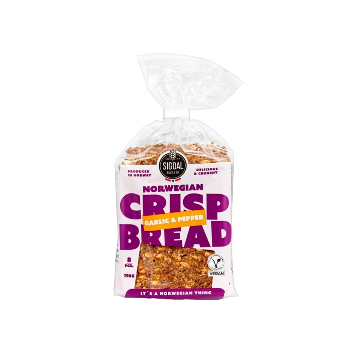 Galletas Crispbread Ajo y Pimienta 190g Sigdal 