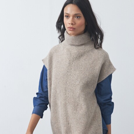 PONCHO GYROS Beige Oscuro