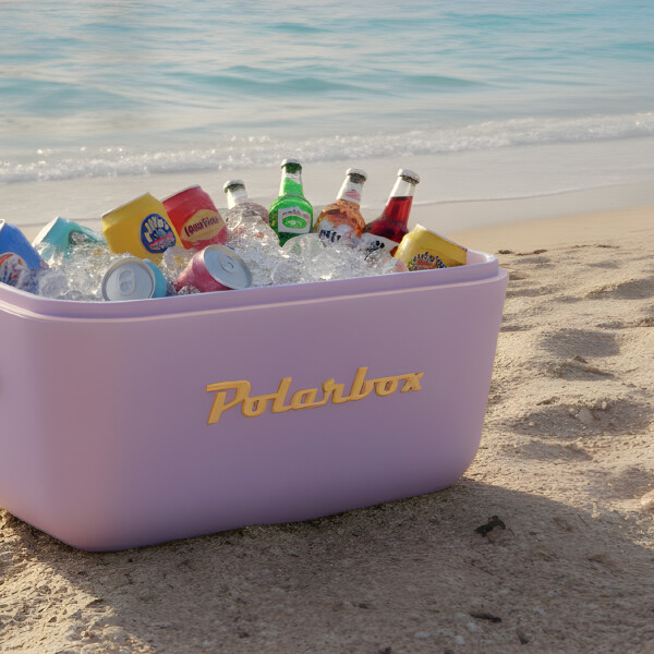 Conservadora Hielera Vintage 20L Litros Latas Hielo Polarbox Color Lila