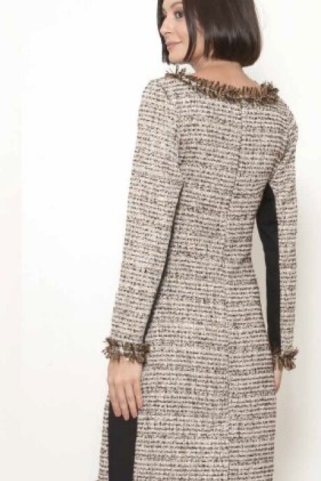 Vestido Tweed Marcelina Beige