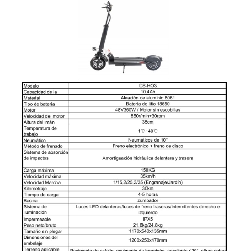 Monopatin Electrico Positivo 48v 500w (ds-h03) Monopatin Electrico Positivo 48v 500w (ds-h03)
