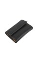 Billetera grande de cuero multiples bolsillos Negro