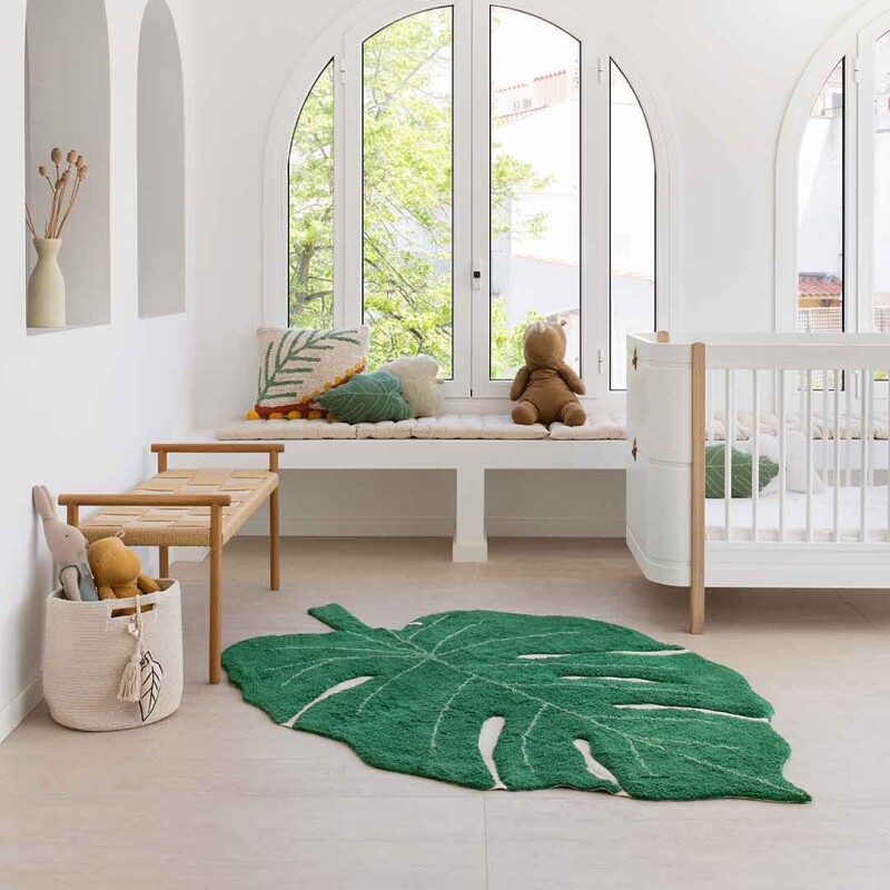 Alfombra lavable -Leaf Verde