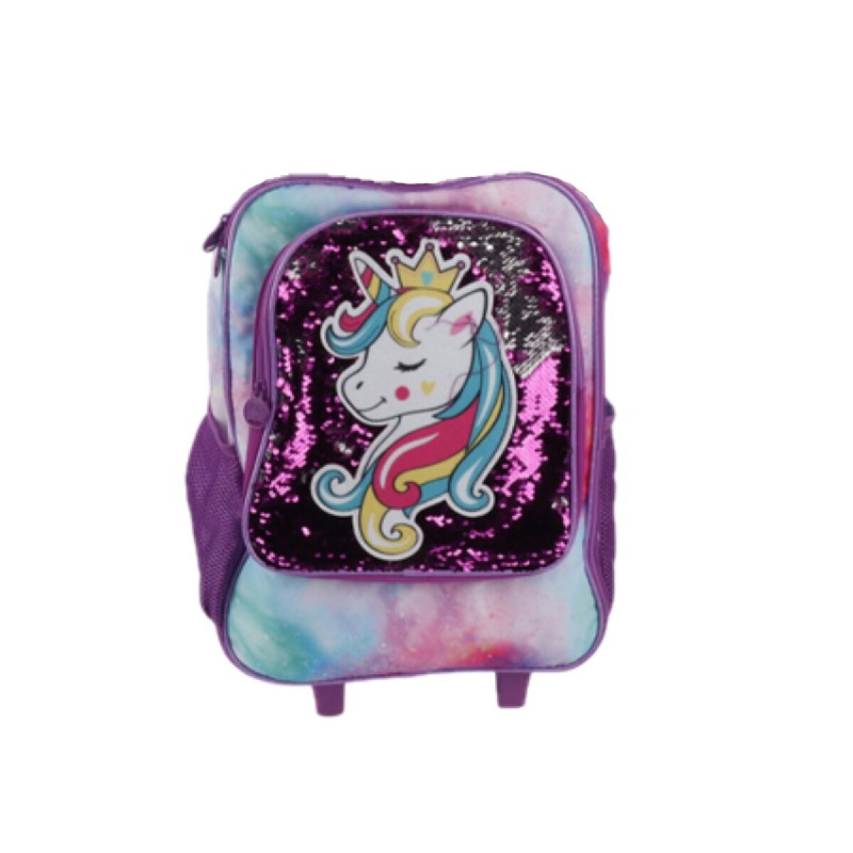 Mochila carrito unicornio lentejuelas 