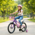 Bicicleta Infantil Yjtong R18 Canasto Rueditas Guardabarro Rosa 1