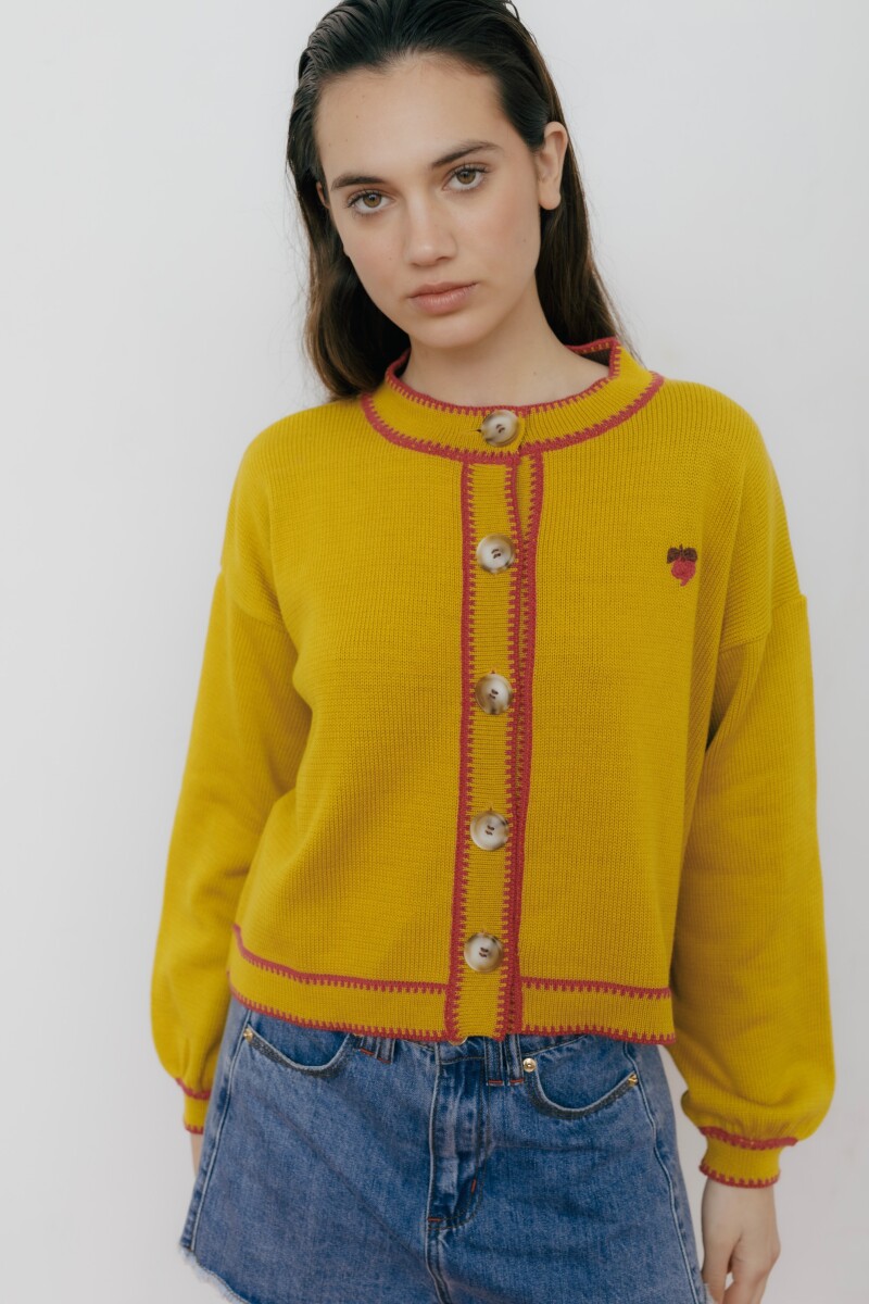 CARDIGAN TERRO LIMA - Mostaza 
