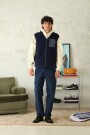 ROPE FLEECE VEST Azul