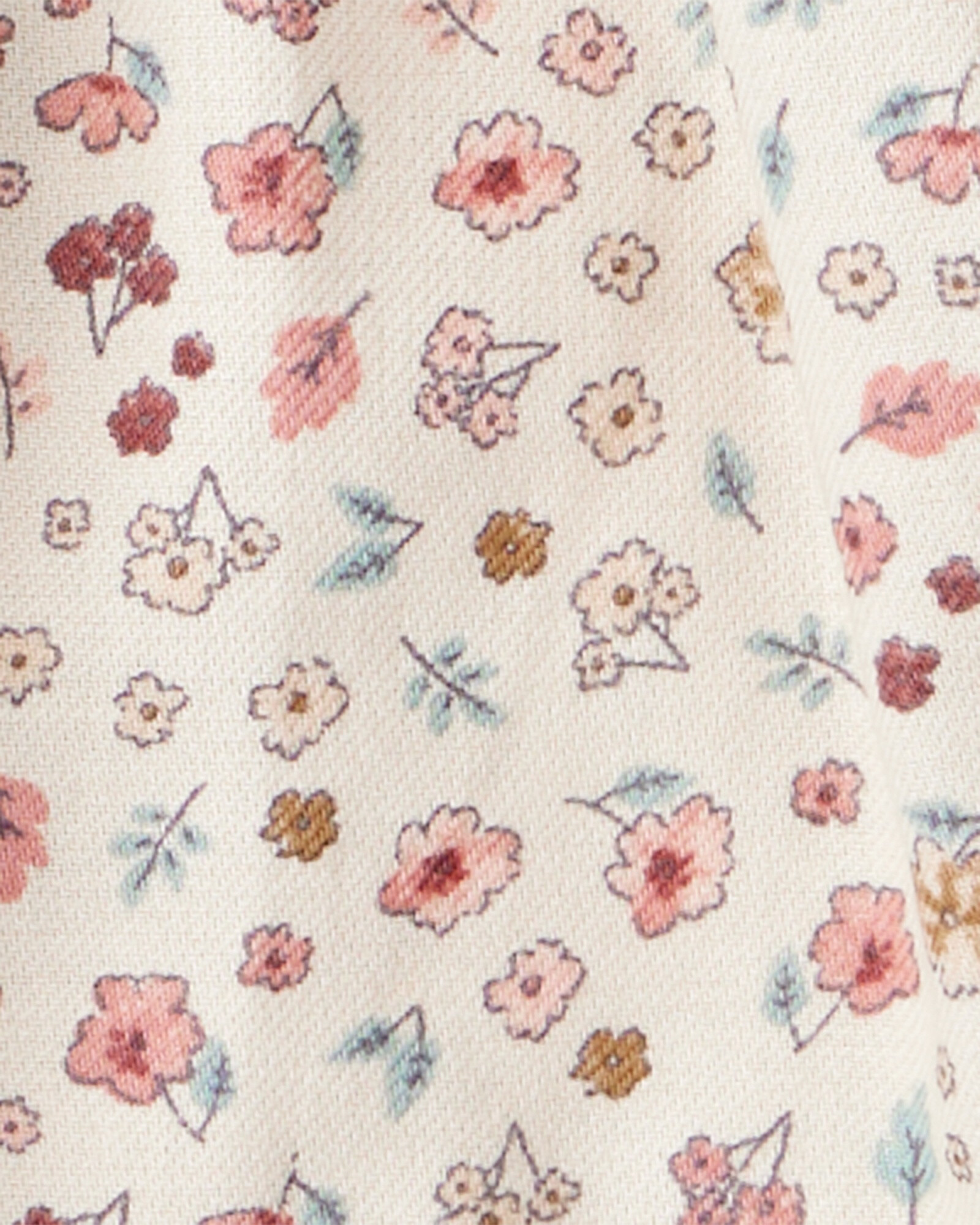 Set tres piezas de algodón, pantalón, blusa y vincha, diseño floral Sin color