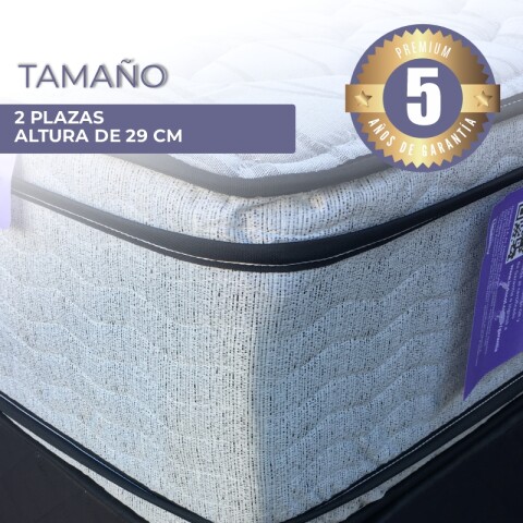 Conjunto de Sommier 2 Plazas Arlene Inducol 140x190x29 140K Conjunto de Sommier 2 Plazas Arlene Inducol 140x190x29 140K