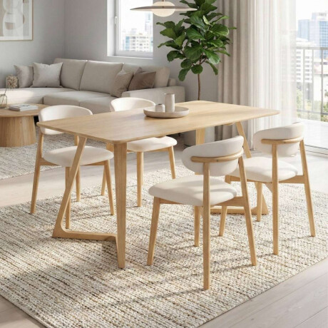 Silla de comedor de madera Moderna Caliza