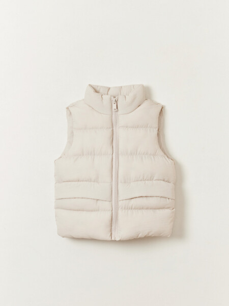 Chaleco capitoneado Beige