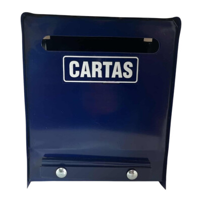 Buzón metálico para cartas Azul