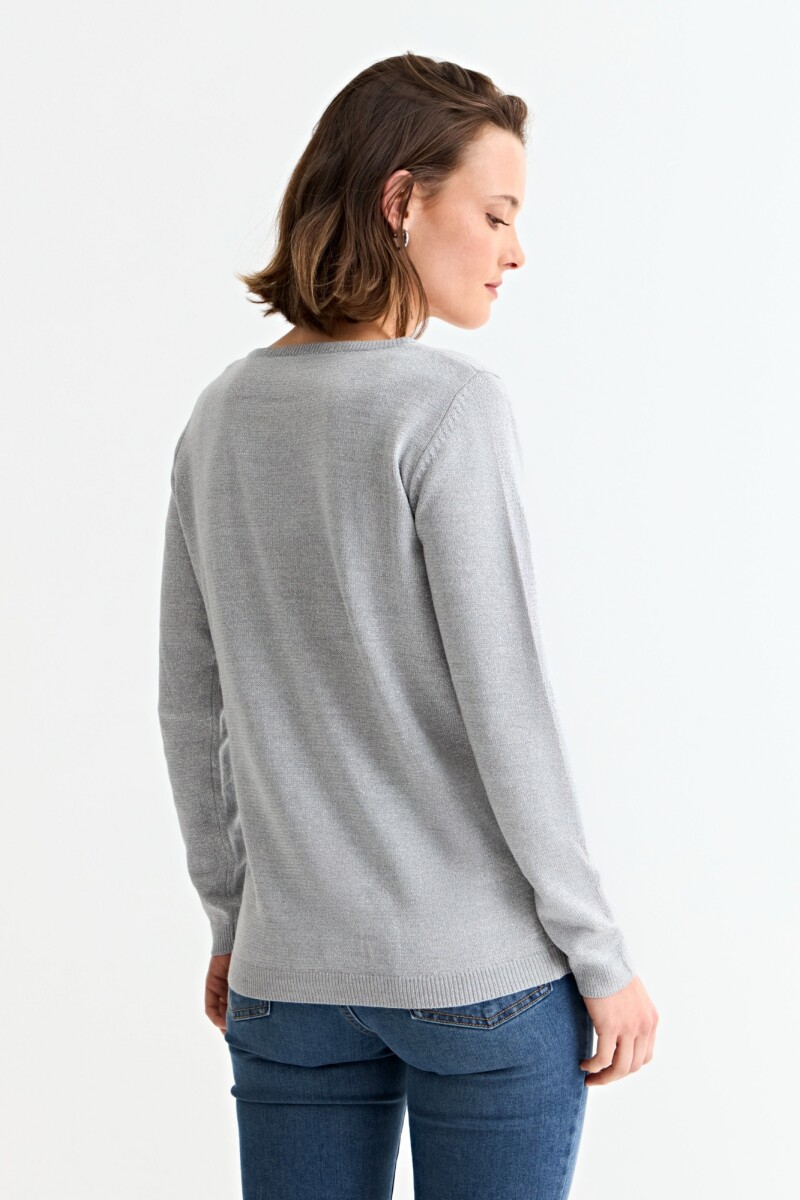 Sweater hilo metálico GRIS