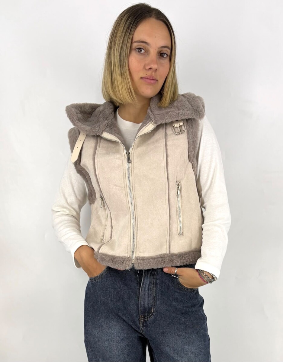 CHALECO SLOWLYMGF95 - BEIGE 