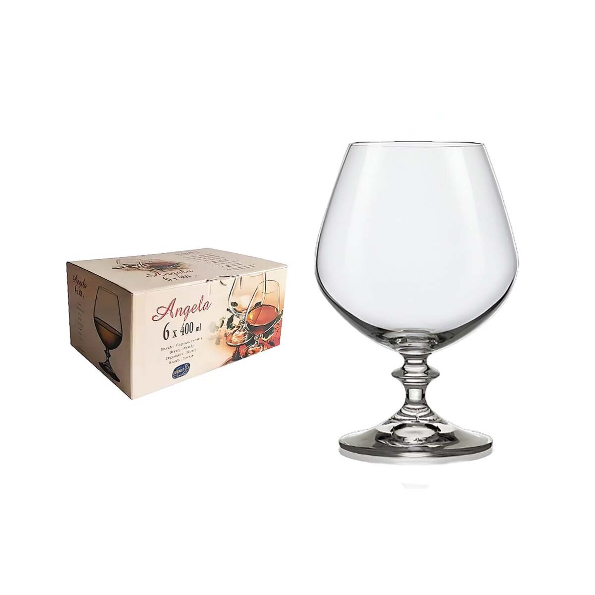 Set copas Angela cognac 400 ml x6 BOHEMIA 