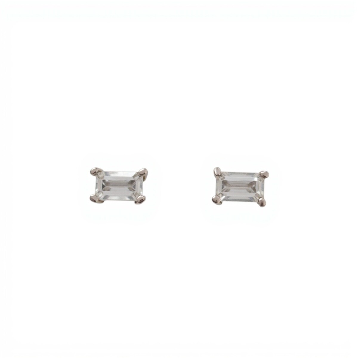 Caravanas Rectángulo-Plata 925-Piedra Zirconia-CA3105 - conpiedra 