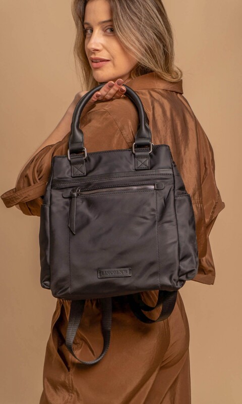 CARTERA MOCHILA VAINILLA NEGRO