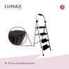 Escalera Tijera 4 Escalones De metal/plastico Negro/Blanco