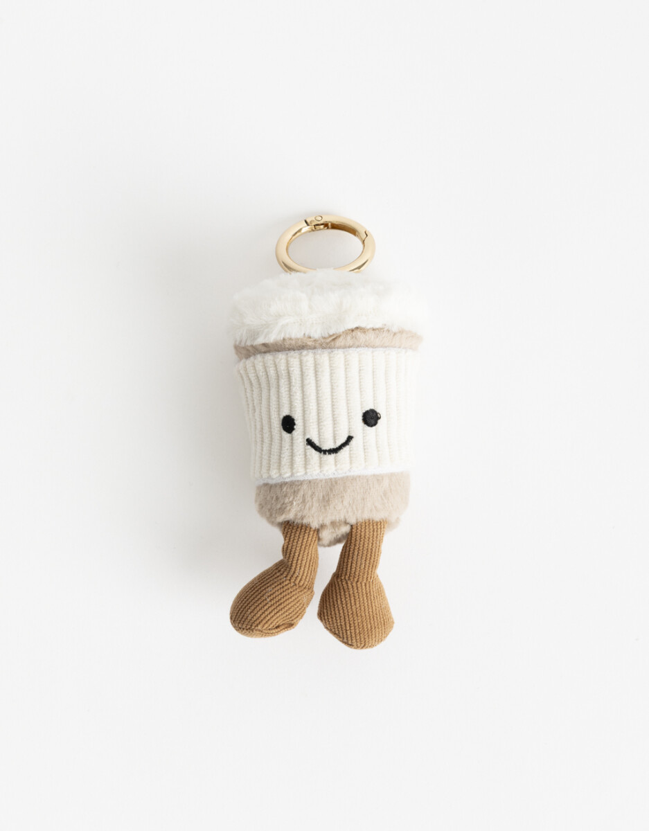 Llavero Y Bag Charm Café De Peluche 