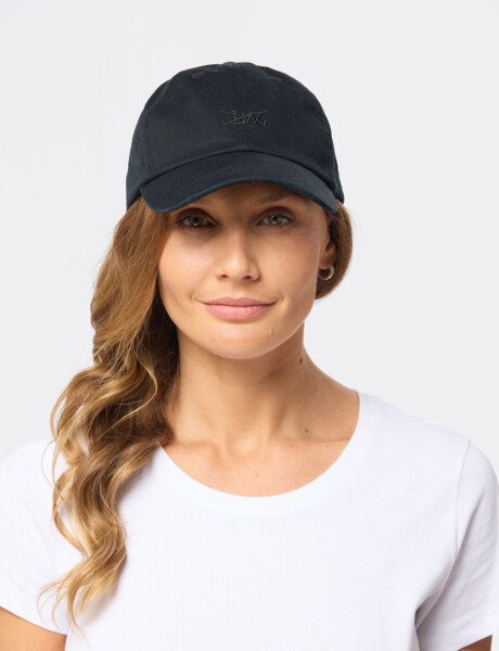 GORRO CON VISERA DE LONA Negro