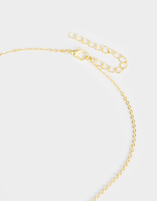 Cadena Corta con Dije Con flores Cadena Corta Con Dije De Mariposa - Dorado